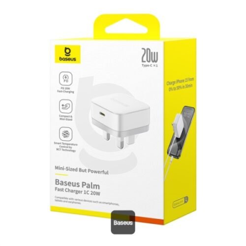 Baseus 20W Palm Fast Charger Type C UK Pin