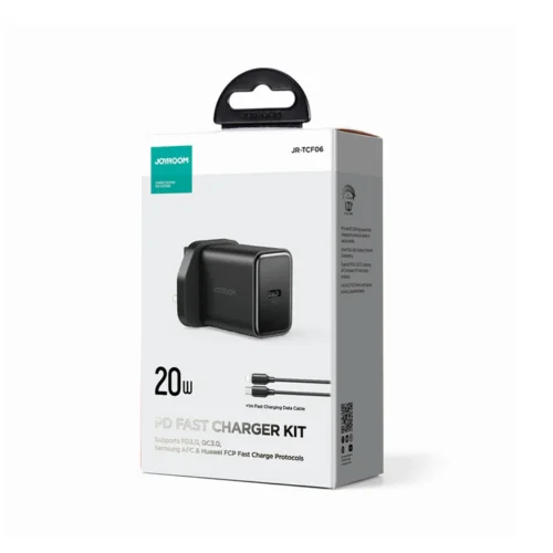 JOYROOM PD 20W Fast Charger + C to Lightning Cable 1m- UK Plug