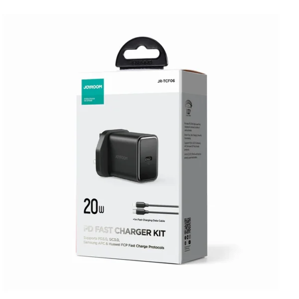 JOYROOM PD 20W Fast Charger + C to Lightning Cable 1m- UK Plug