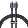 Baseus 1.2m Type-C to Type-C 100W Fast Charging Data Cable – Crystal Shine Series