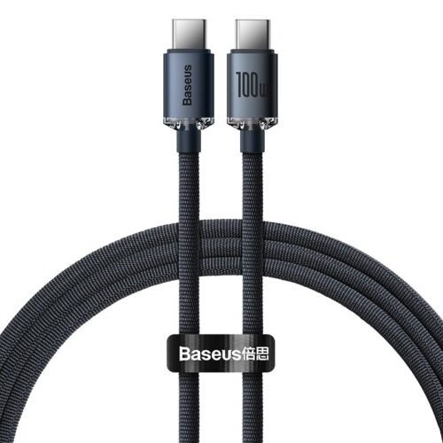 Baseus 1.2m Type-C to Type-C 100W Fast Charging Data Cable – Crystal Shine Series