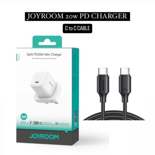 JOYROOM PD 20W Fast Charger + C to Cable Cable 1m- UK Plug