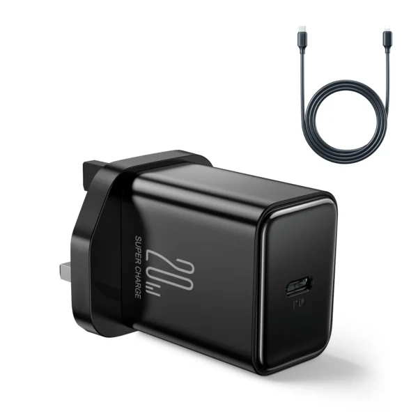 JOYROOM PD 20W Fast Charger + C to Lightning Cable 1m- UK Plug
