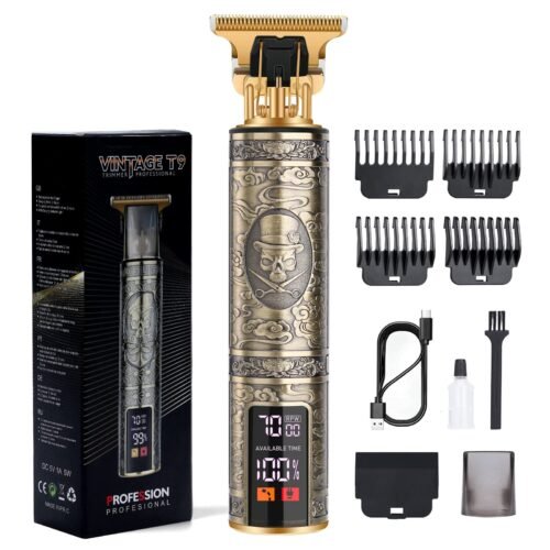 Kisskouchi Metal Electric Hair Trimmer LCD Screen Display