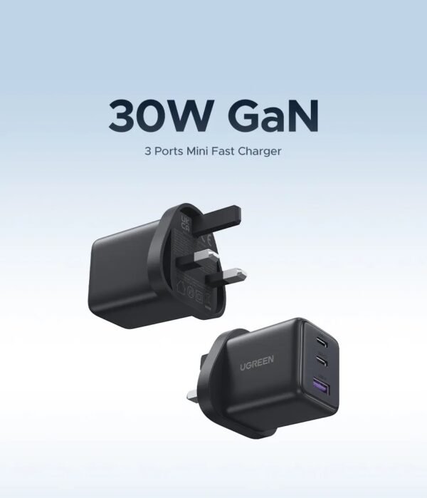 UGREEN 30W GaN Charger 3 Ports PD 3.0 USB C Charger