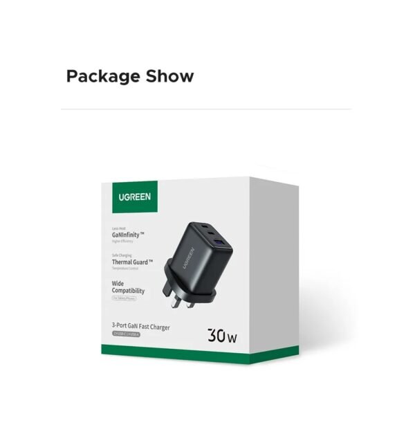 UGREEN 30W GaN Charger 3 Ports PD 3.0 USB C Charger