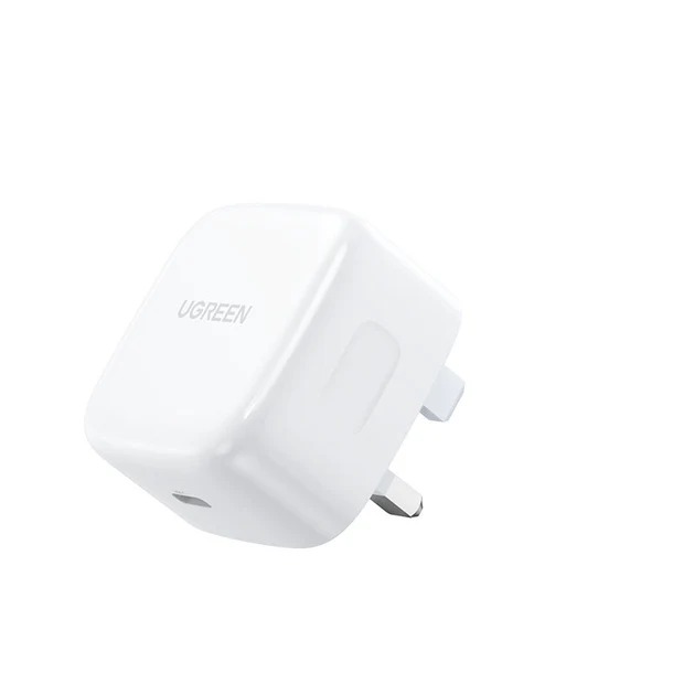 UGREEN 20W Type-C PD Fast Charging Adapter UK (White)- CD137 – 60451