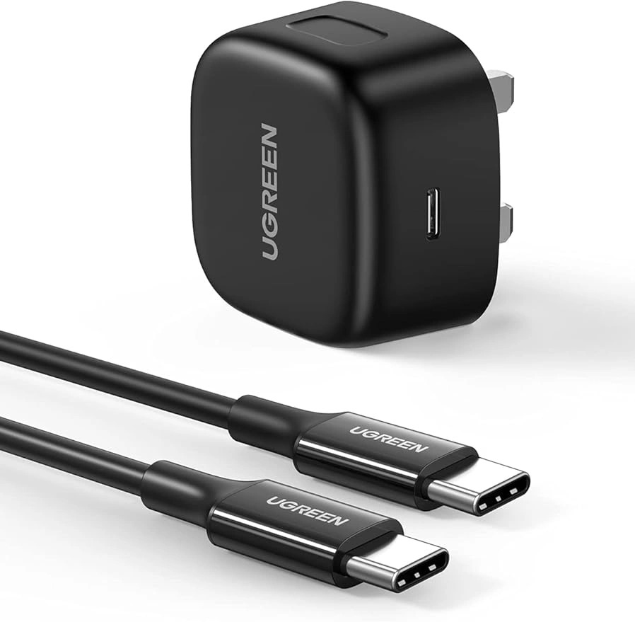 UGREEN 25W Type-C PD UK Pin Fast Charger With Type-C to Type-C 2 Meter Cable