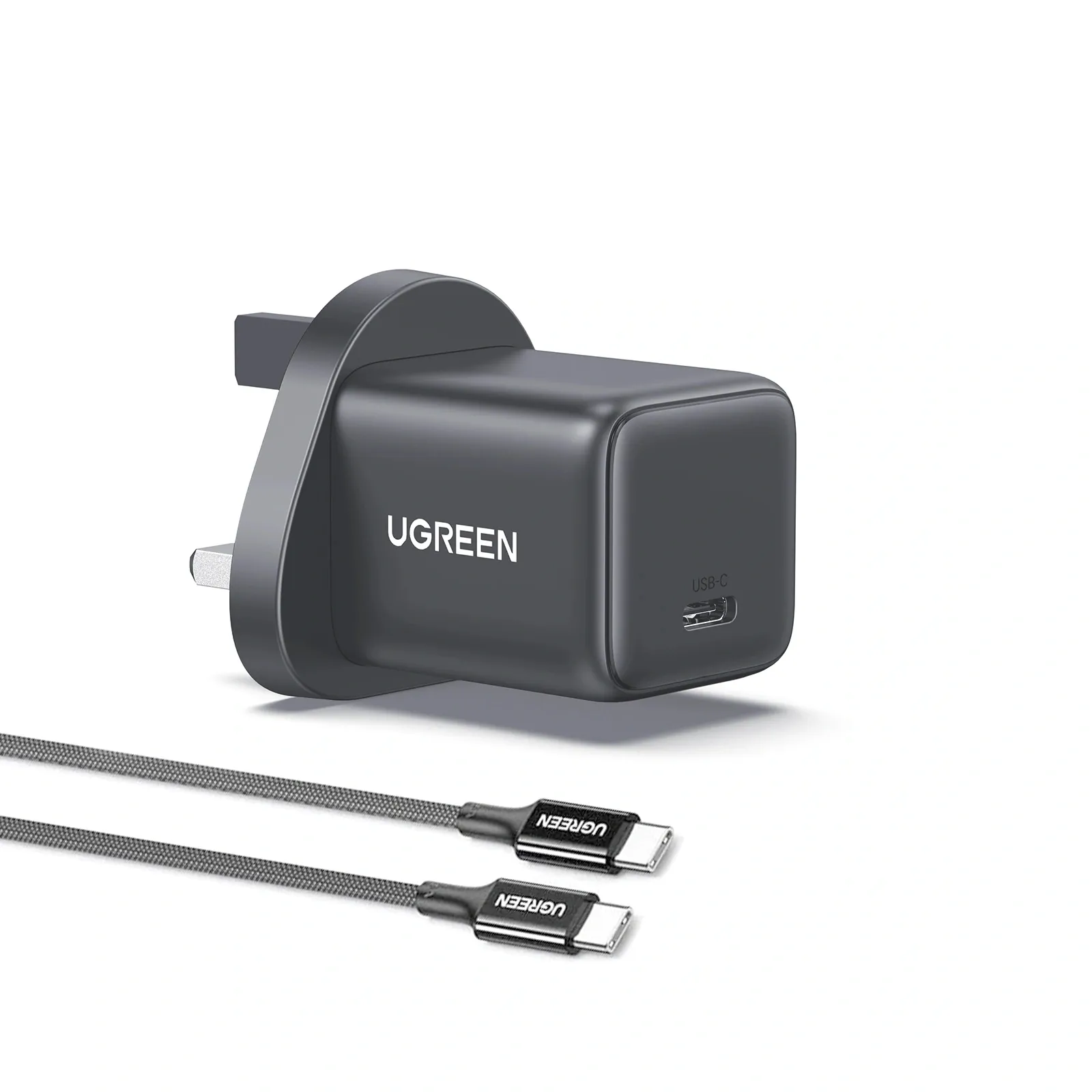 UGREEN 30W Type-C GaN Fast Charger UK with Type-C Cable – X513 - 75958